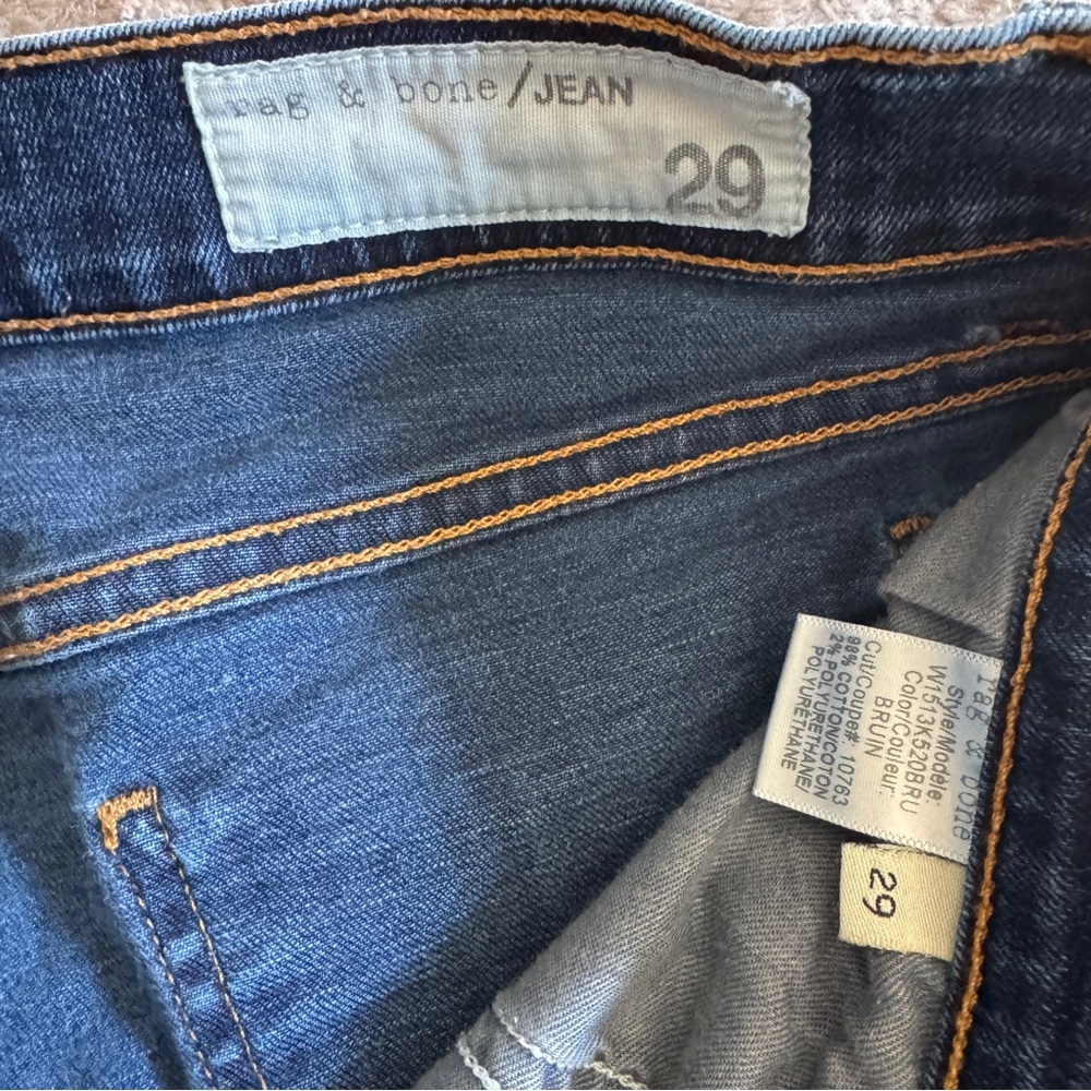 RAG & BONE | high rise blue / bruin denim jeans SIZE 29 - Picture 7 of 10